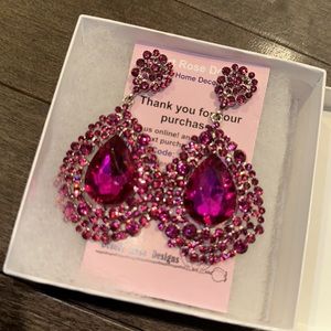Magenta earrings